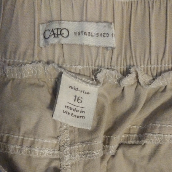 Cato Beige Mid-Rise Pants - Picture 2 of 5